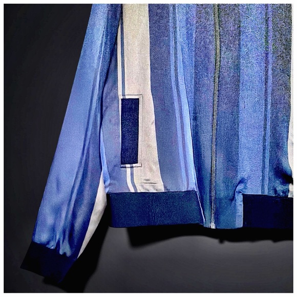 Nordstrom Collection Silk Striped
Bomber Jacket | Luxe Twill | Modern Classic - Picture 7 of 11